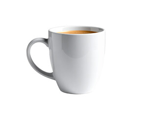 Minimalist Ceramic Cup with Latte Coffee