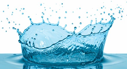 Stunning Water Splash Crystal Clear Liquid Crown Splashing Effect Pure Water Photography