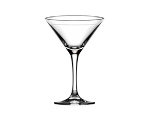 Elegant Martini Glass on White Background