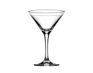 Elegant Martini Glass on White Background