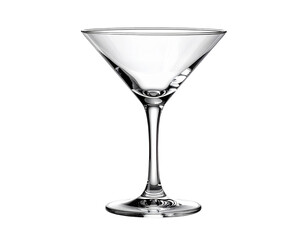Elegant Martini Glass on White Background