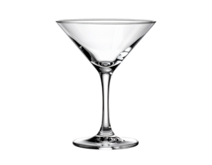 Elegant Martini Glass on White Background