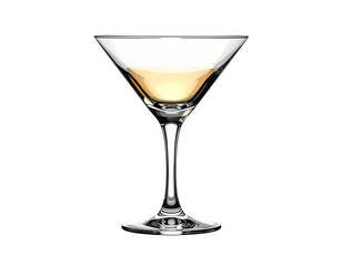 Elegant Martini Glass on White Background