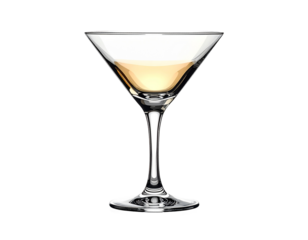 Elegant Martini Glass on White Background