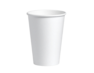 White Paper Cup on White Background