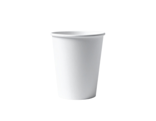 White Paper Cup on Clean Background