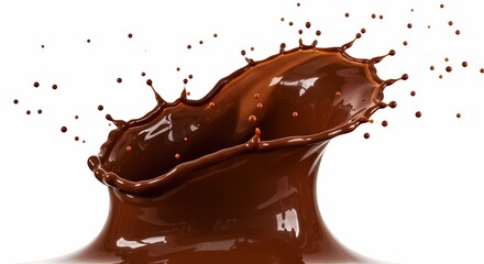Chocolate Splash Delicious Melted Chocolate Texture Background
