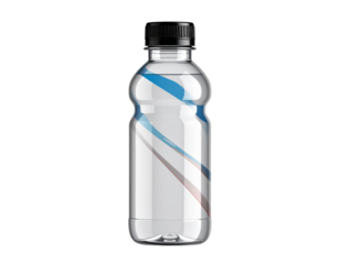 Clear Sports Drink Bottle Mockup for Branding Use