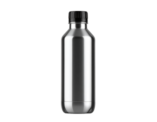Sleek Metallic Sports Drink Bottle Design