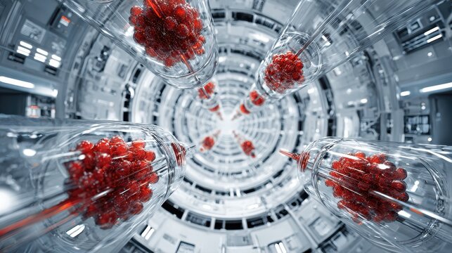 High-Tech Crimson Science Laboratory Dropper