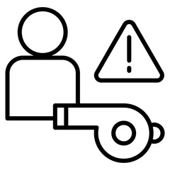 Whistleblower Icon Element For Design