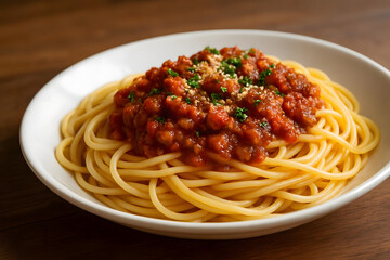 spaghetti with tomato sauce