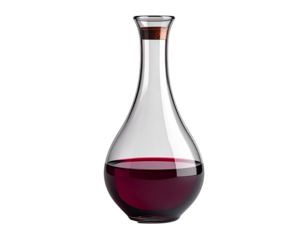 Elegant Wine Carafe on White Background