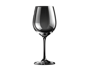 Elegant Clear Wine Glass on Dark Background