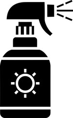Obraz premium Sunscreen spray bottle icon for protection and summer fun