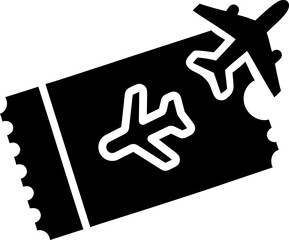 Airplane ticket travel icon simple design