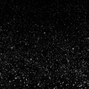 winter snow falling on black background