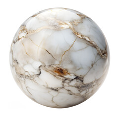 Round Marble Texture Shape Isolated on Transparent Background