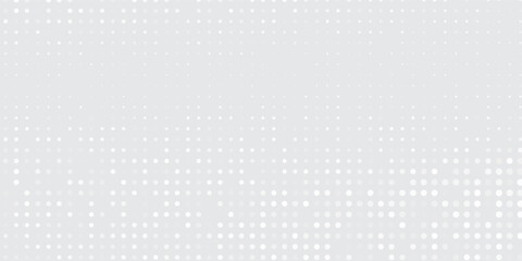 Silver grunge dotted halftone gradient texture. Vanishing polka dot simple abstract modern art