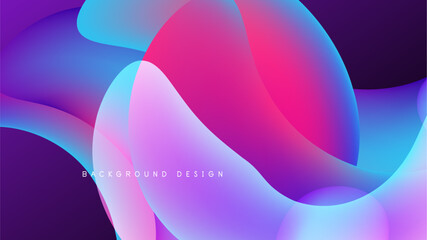 Abstract fluid shapes, vibrant colors blend. Dynamic composition, modern design, dark background creates contrast. Smooth gradients, flowing forms.