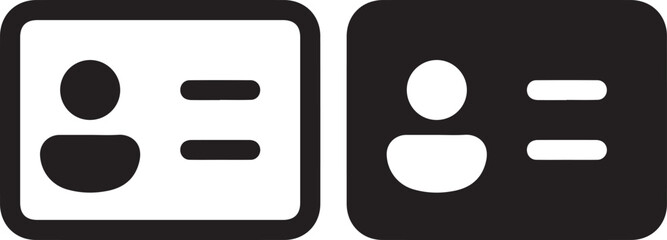 ID card icon of personal Concept of identification, passport and security. Driver's license Identification card icon.