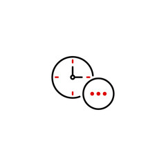 Waiting icon flat vector design.