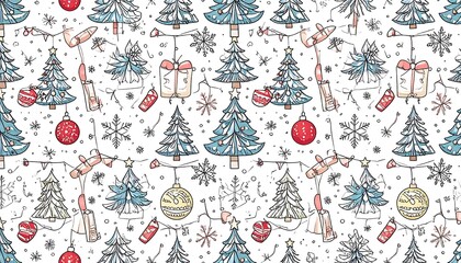 Hand-drawn Christmas pattern