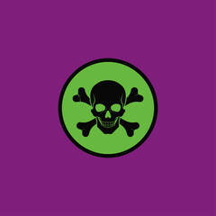 Poison logo icon flat vector design.