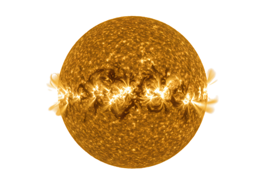 Golden Sphere with Energy Burst Abstract Art Background Texture isolated on transparent background