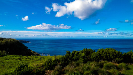 Fototapeta premium Beautiful view of coastal area on Sao Miguel island.