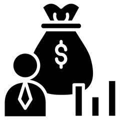 Investor Icon Element For Design