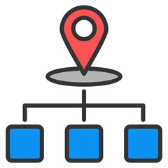 Regional Hub Icon Element For Design