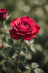 Fresh rose in full bloom. Love, romance, and beauty. Weddings, Valentine Day, anniversaries, and nature photography themes
