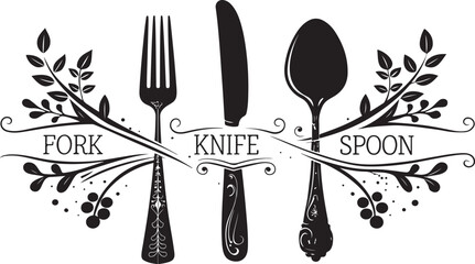 Vintage Cutlery Set with Fork, Knife, and Spoon