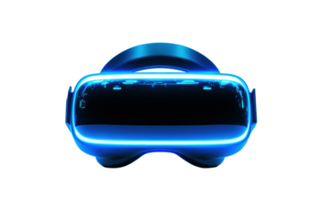 Sci-fi VR headset with glowing interface
