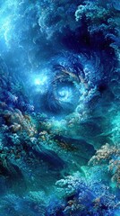 Obraz premium Abstract Digital Space Galaxy