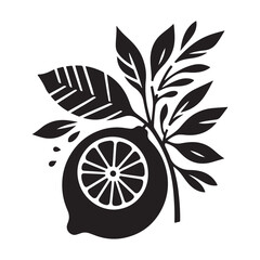 Minimalist Lemon Silhouette