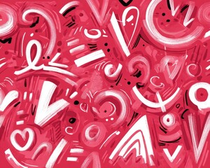 Abstract Pink And Red Pattern Design