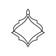 Obraz premium Abstract outline of a decorative element on transparent background