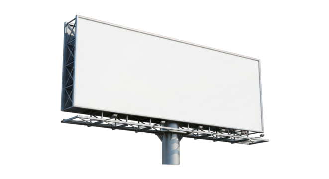 Empty Outdoor Billboard Advertisement Structure.