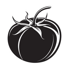 Minimalist Tomato Silhouette
