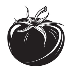 Minimalist Tomato Silhouette