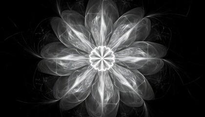 Abstract fractal flower