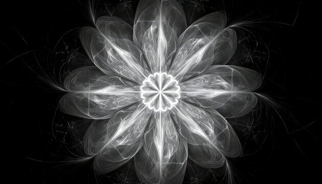 Abstract fractal flower