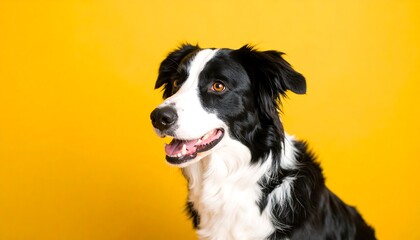 Fototapeta premium Black and white dog portrait (1)