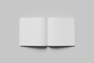 Blank square magazine for mockup - 3D Rendering
