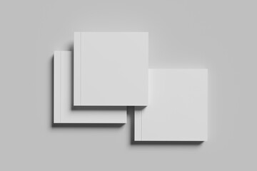 Blank square magazine for mockup - 3D Rendering
