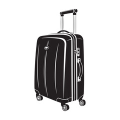 Minimalist Travel Luggage Silhouette Icon