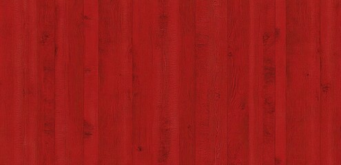 Red painted wood planks