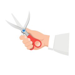 hand with scissors